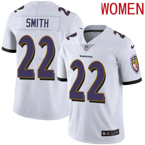 2019 Women Baltimore Ravens #22 Smith white Nike Vapor Untouchable Limited NFL Jersey